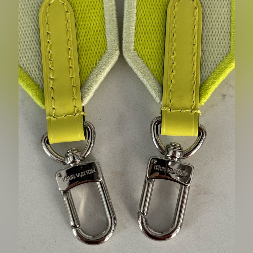 Louis Vuitton Jacquard Speedy Bandoulière 20 Shoulder Strap in Yellow ~ LIKE NEW - Picture 7 of 12